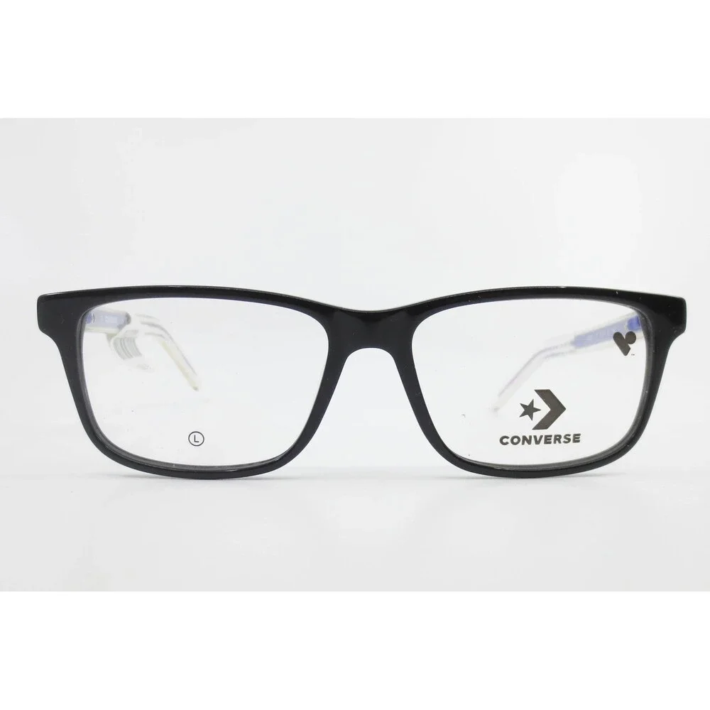 Converse Kids Eyeglasses CV5082Y 001 Black Blue Clear Rectangular Frames